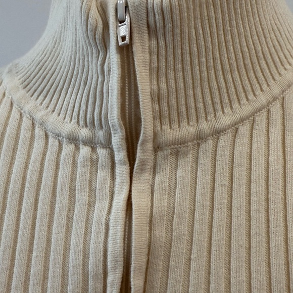 Beige/Cream Ribbed Turtleneck Sweater - Jones New York - Picture 5 of 8